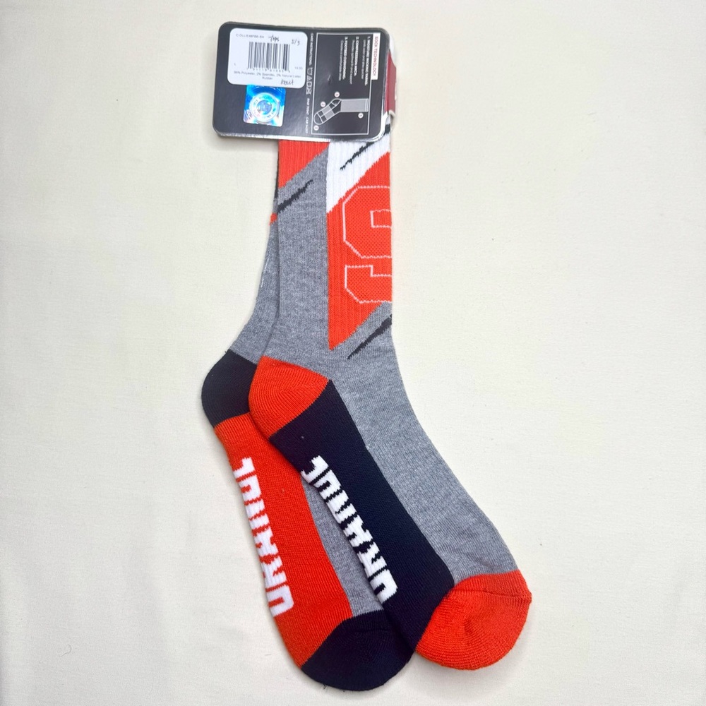 Syracuse Orange University athletic crew socks